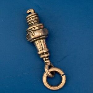 .925 Spark Plug Sterling Silver Jewelry Charm #car #mechanic #truck